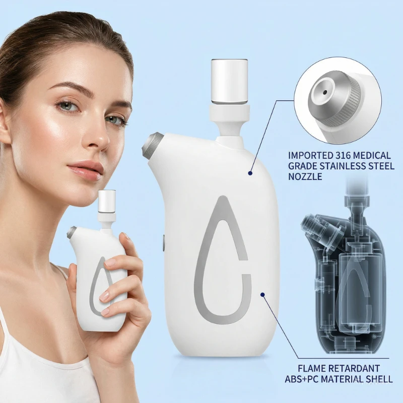 Face Steamer - Tragbares Nano-Gesichtsdampfgerät, professionelles Gesichtsdampfergerät zur Gesichtsbefeuchtung