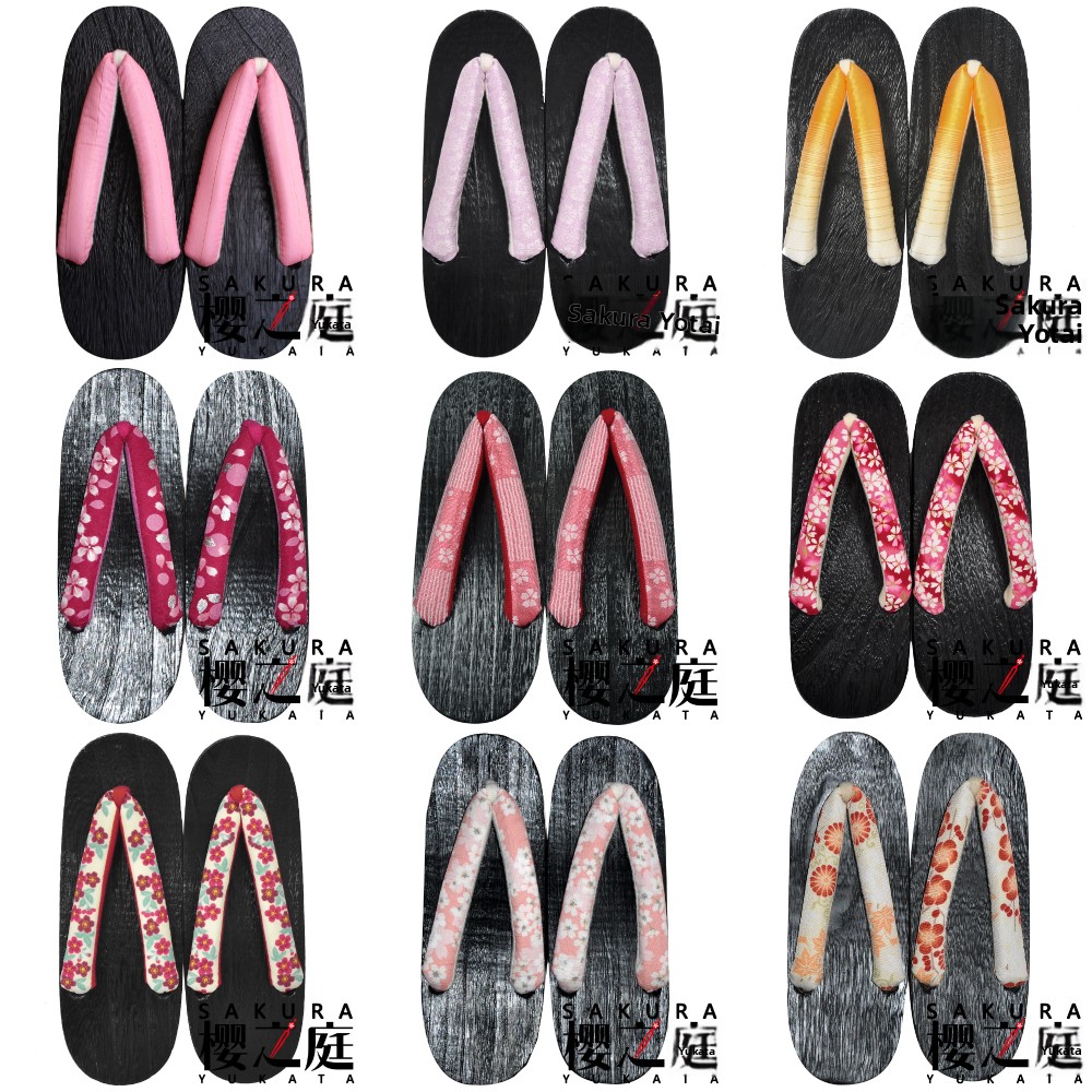 Bathrobe - Sakura Yukata Holz-Sandalen, Fotorequisiten, Kimono-Bademantel, Accessoires,