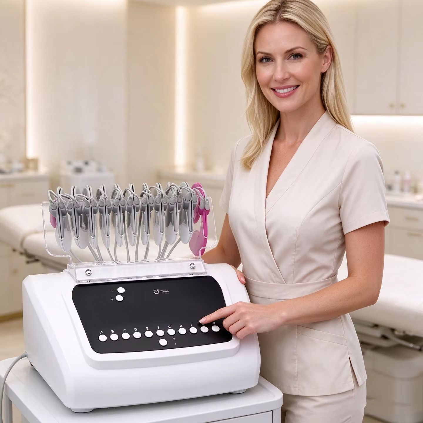 Body Brush - EMS Heim-Elektronisches Schönheitsgerät, Multizonen-Multifunktions-Massagegerät zur Körperformung,