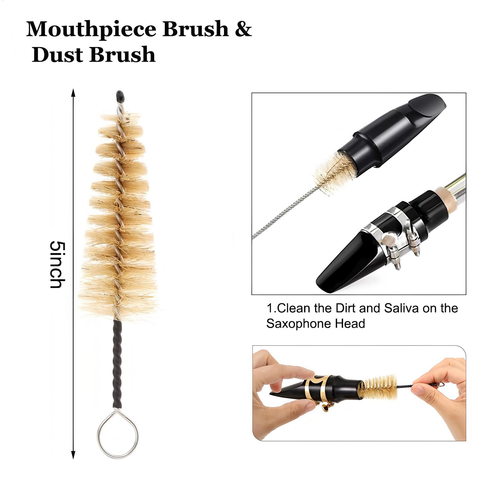 Body Brush - Saxophon-Reinigungsset, super saugfähiges Instrumententuch mit Bürste,
