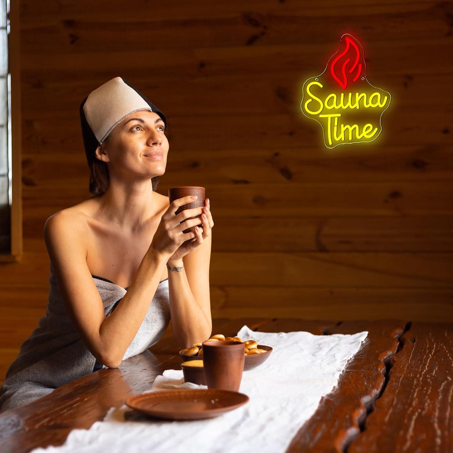 Sauna Time Neon-Schild USB-LED – Spa Wellness Gym Bewertung und Preis