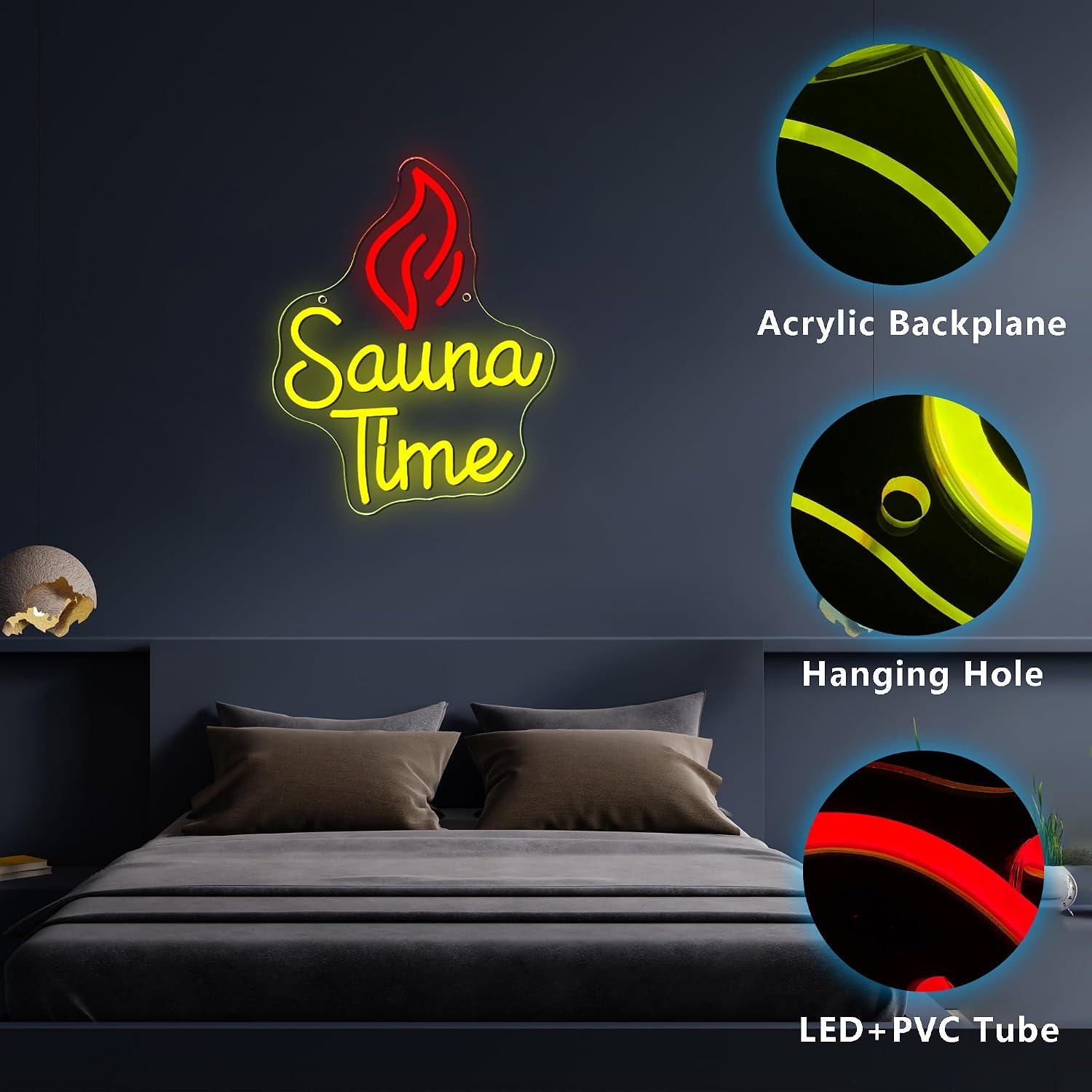 Sauna Time Neon-Schild USB-LED – Spa Wellness Gym Bewertung und Preis