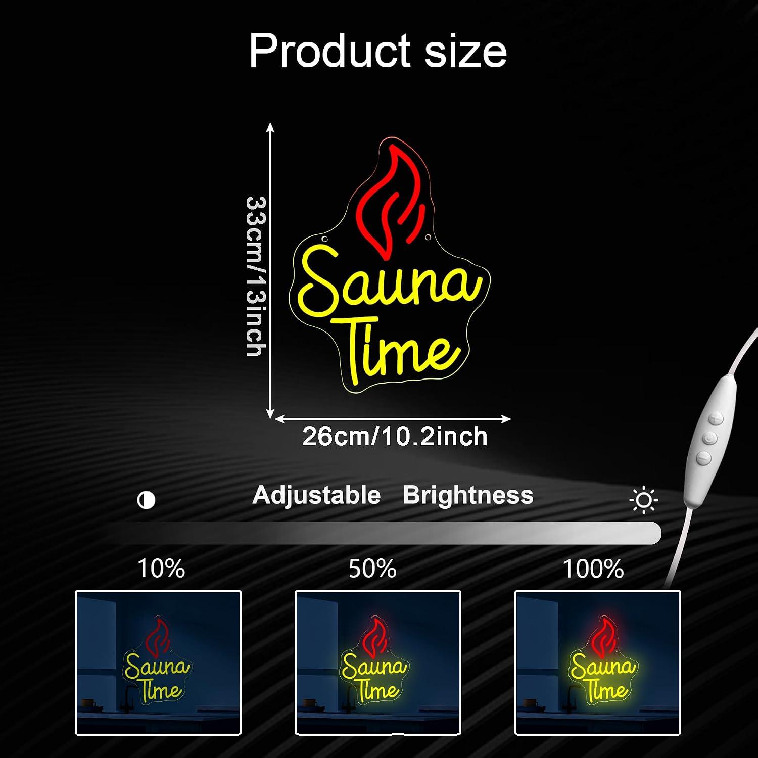 Sauna Time Neon-Schild USB-LED – Spa Wellness Gym Bewertung und Preis